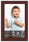 5x7 Solid Wood Picture Frame with UV-Resistant Acrylic & Acid-Free Backing, Available in 6 Finishes: Matte Black, Matte White, Metallic Bronze, Silver, Natural Wood Grain & Mahogany
